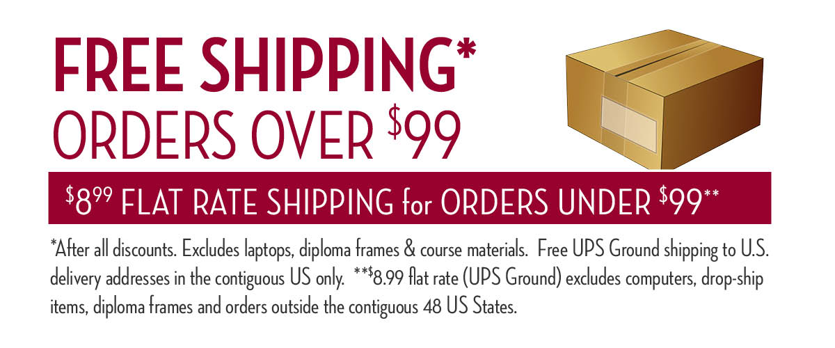 Free Shipping on Most Orders Over $99, Some Exclusions Apply